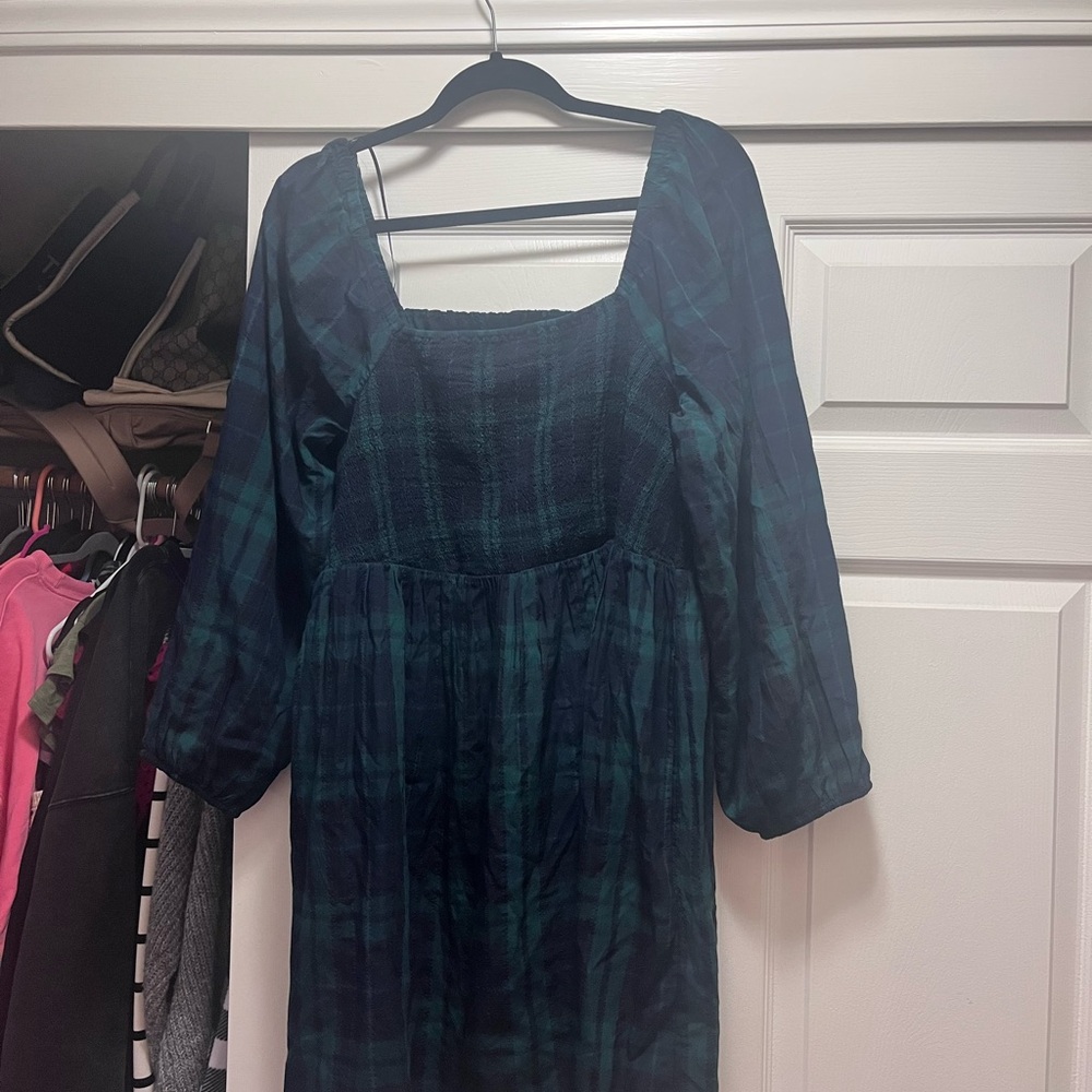 Plaid Green Dress
